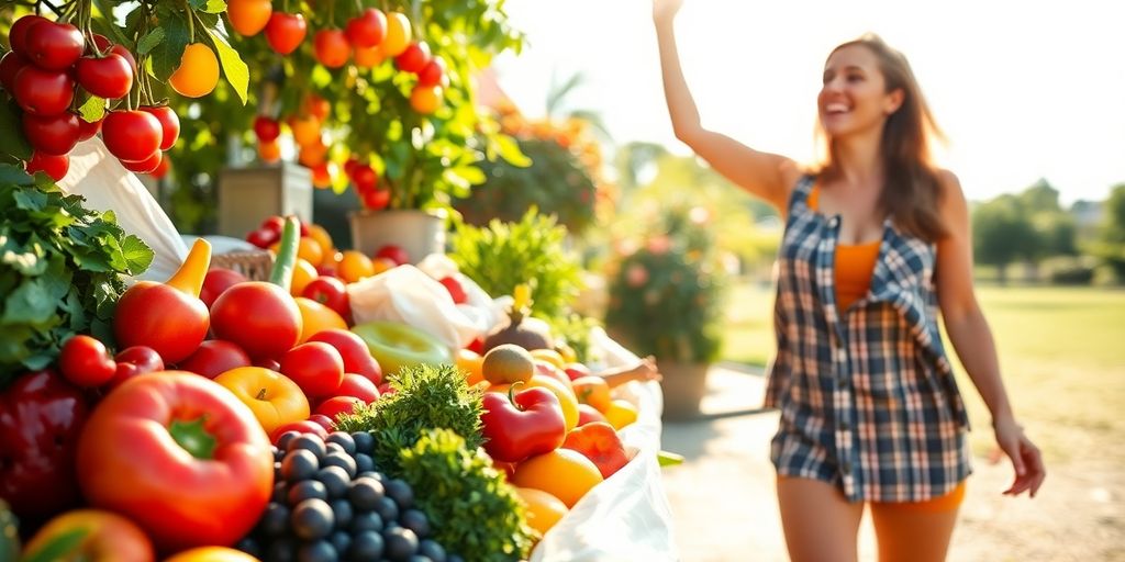 Person enjoying healthy fruits and outdoor activity.
