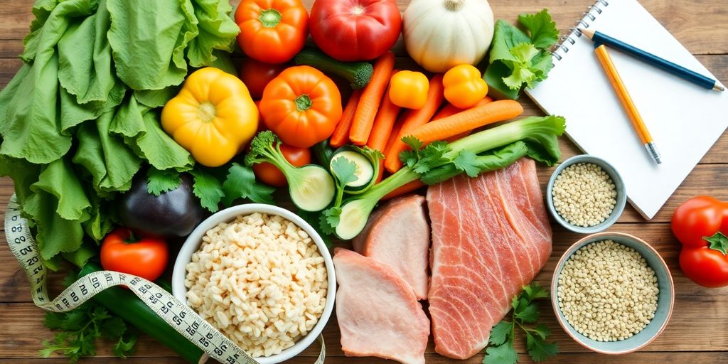 Colorful meal prep ingredients for a sustainable diet.