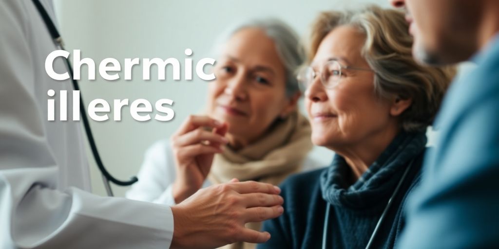 Doctor consulting with patient about chronic health issues.