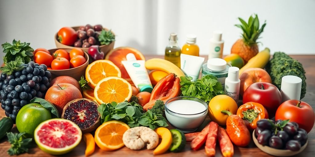 Colorful meals for glowing skin diet plan.