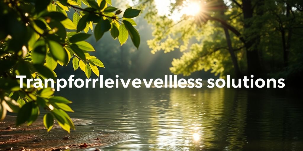 Calming nature scene promoting well-being and stress relief.